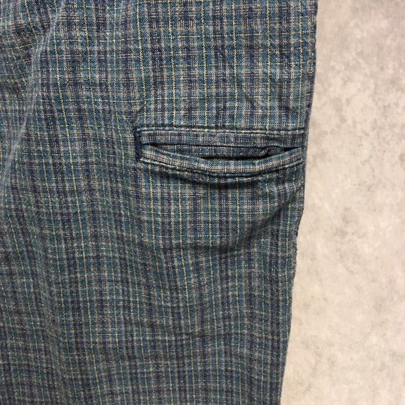 Levis Tab Twills Mens Shorts size 33 Blue Textured Long Length Snap Pockets - Picture 11 of 12